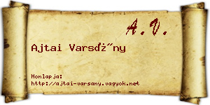 Ajtai Varsány névjegykártya